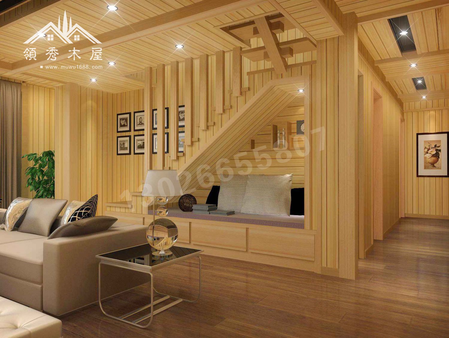 木别墅楼梯设计