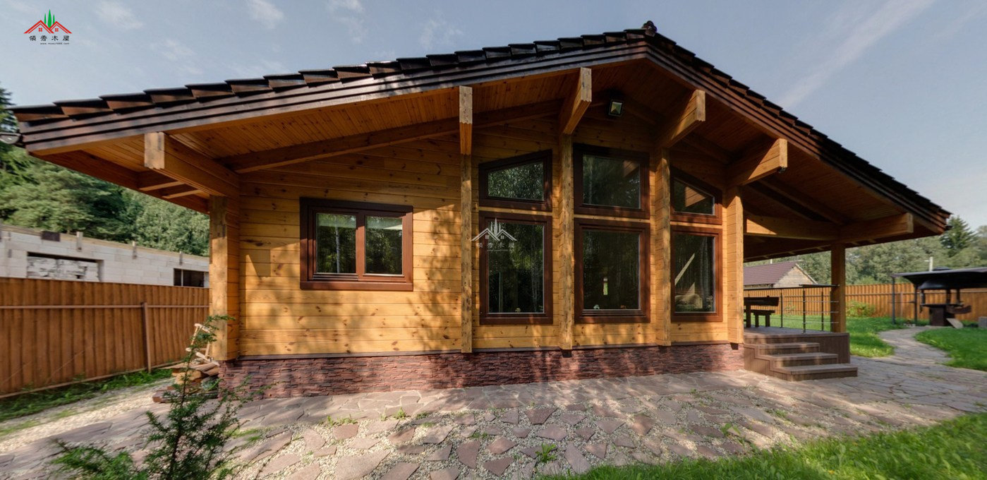 出口芬兰99个平方单层重型木屋别墅