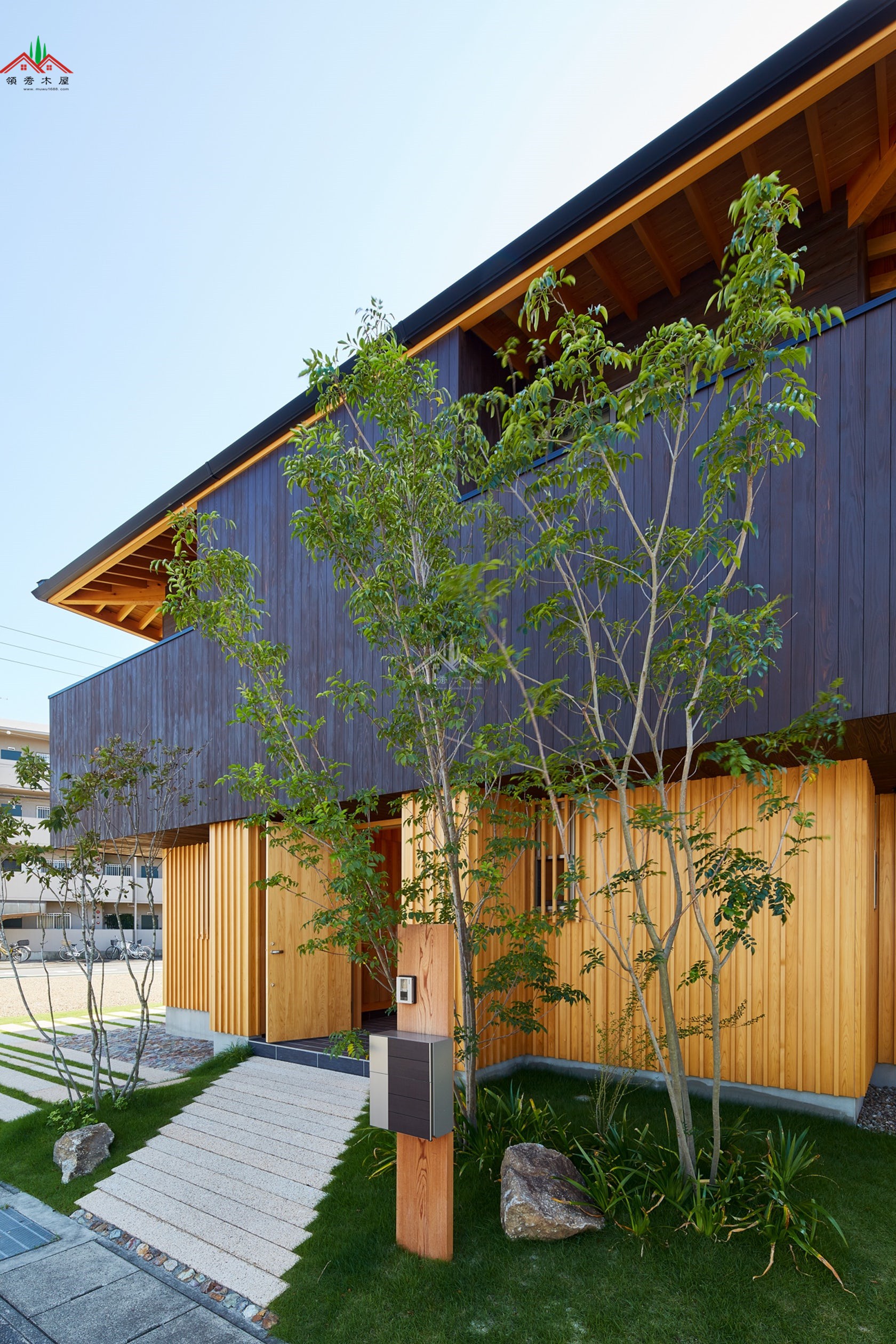 出口日本新中式双层家庭木屋别墅