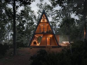 2026爆款野奢A字型森林木屋设计：文旅民宿提升客单价的流量密码