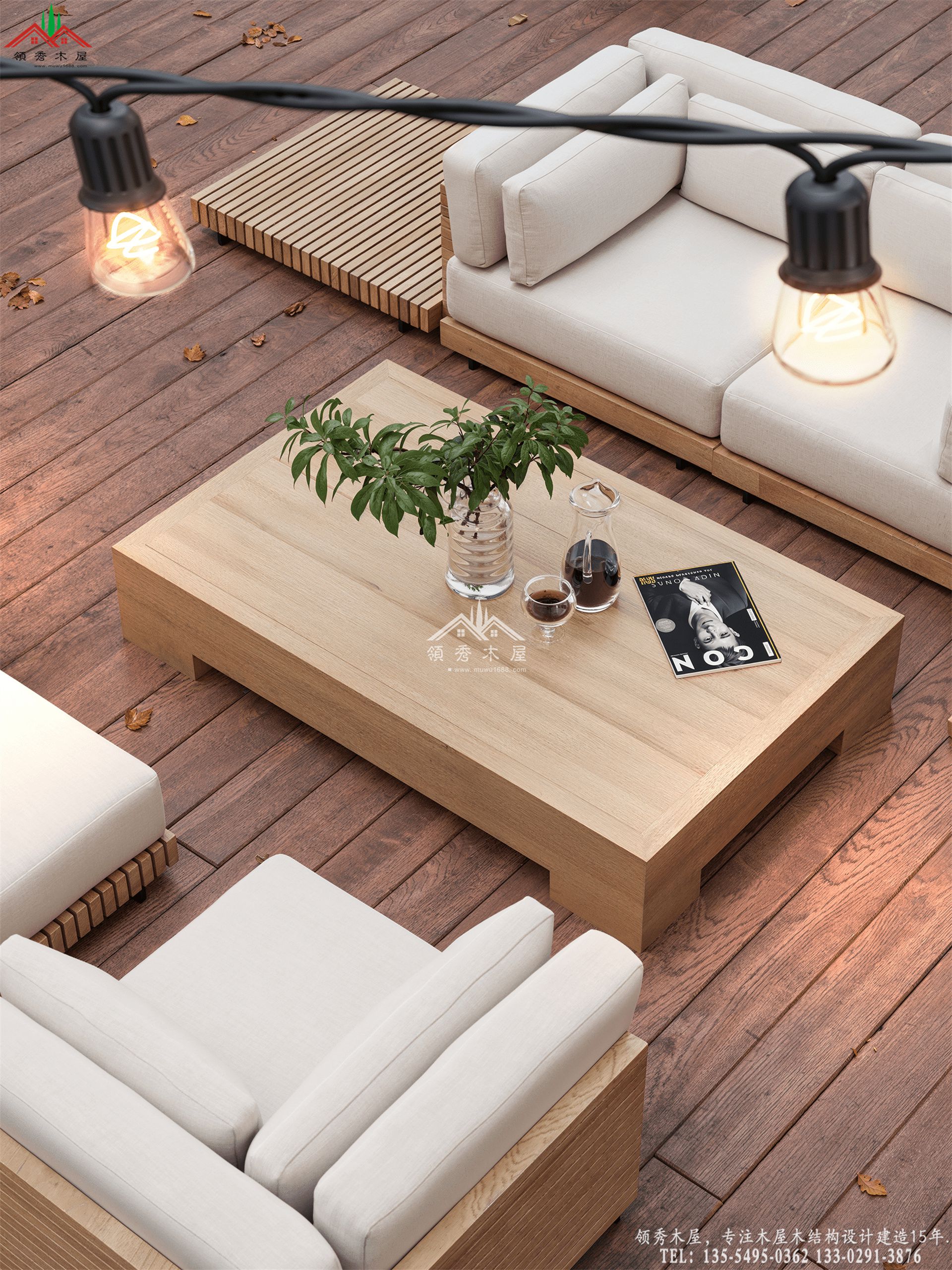 2026爆款野奢A字型森林木屋设计:文旅民宿提升客单价的流量密码(图6) a-frame-forest-cabin-design-outdoor-lounge.jpg.jpg